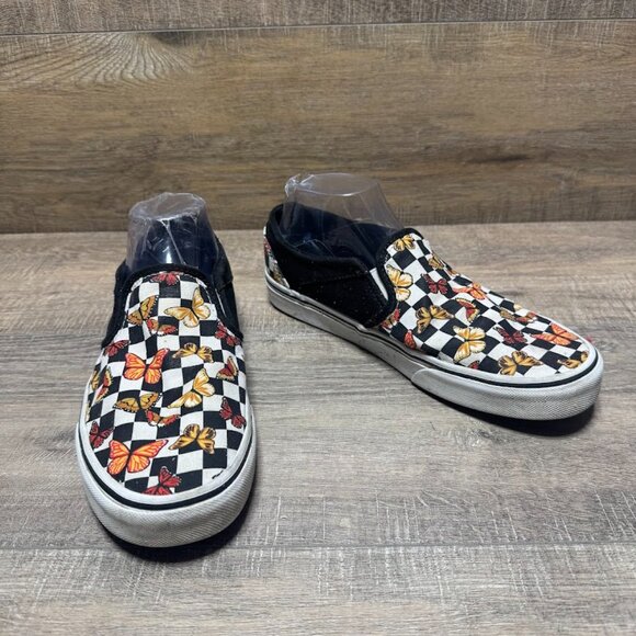 Vans Asher Butterfly Print Slip On Sneakers Women's Size 9 - Picture 6 of 7